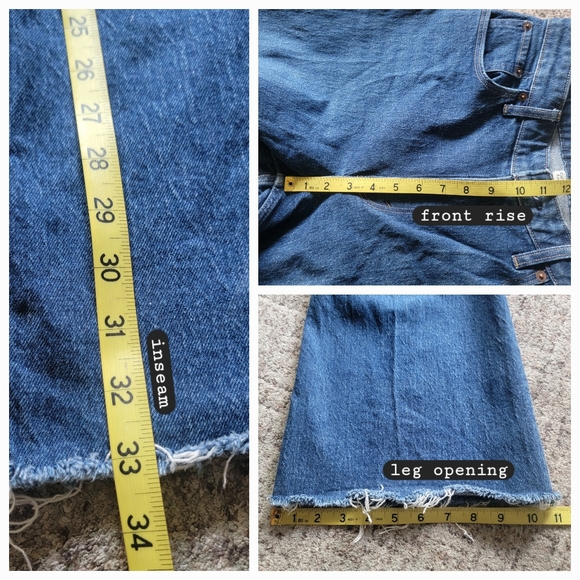 A&F Curve Love The Vintage Flare High Rise Jeans Raw Hem Size 29 Tall - Picture 15 of 15